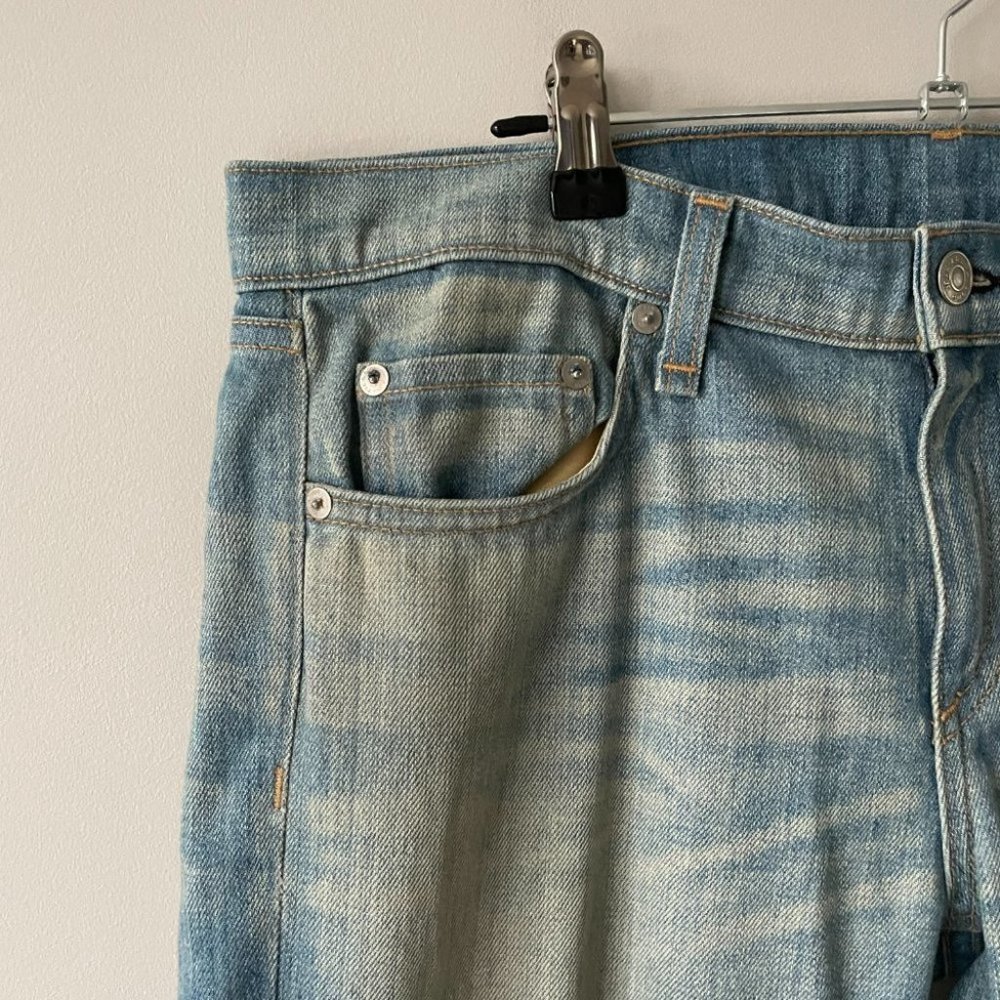 rag & bone Blue Straight Leg Jeans - Picture 9 of 10